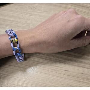 Colorful 80s Chain Bracelet - Stylish & Unique Design